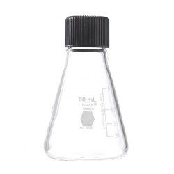 MATRAZ ERLENMEYER 50  ML CON TAPON DE ROSCA   KIMAX