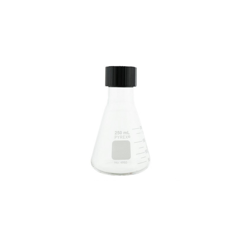 MATRAZ ERLENMEYER 250ML CON TAPON DE ROSCA